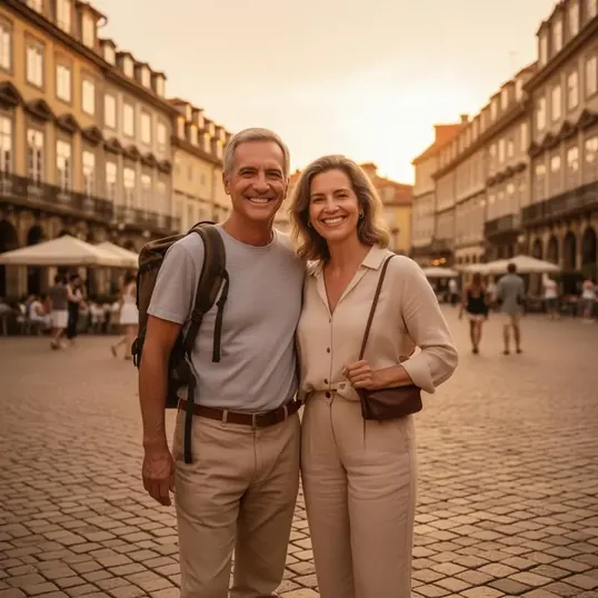 Cris e Rogério viajando
