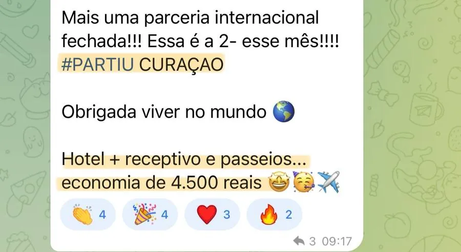 Print real de depoimento de aluno